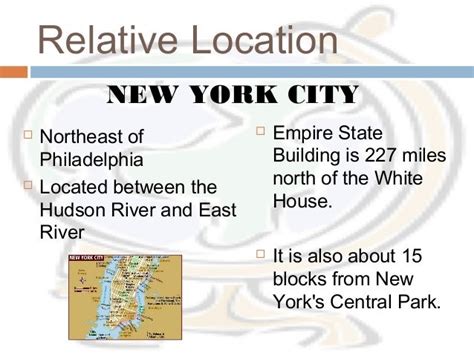 what is the relative location of new york city